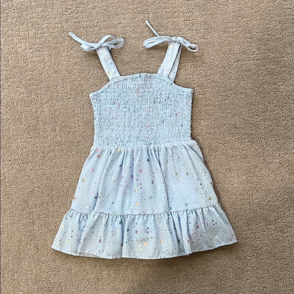 Isobella & Chloe Light Blue Starry Kids Dress